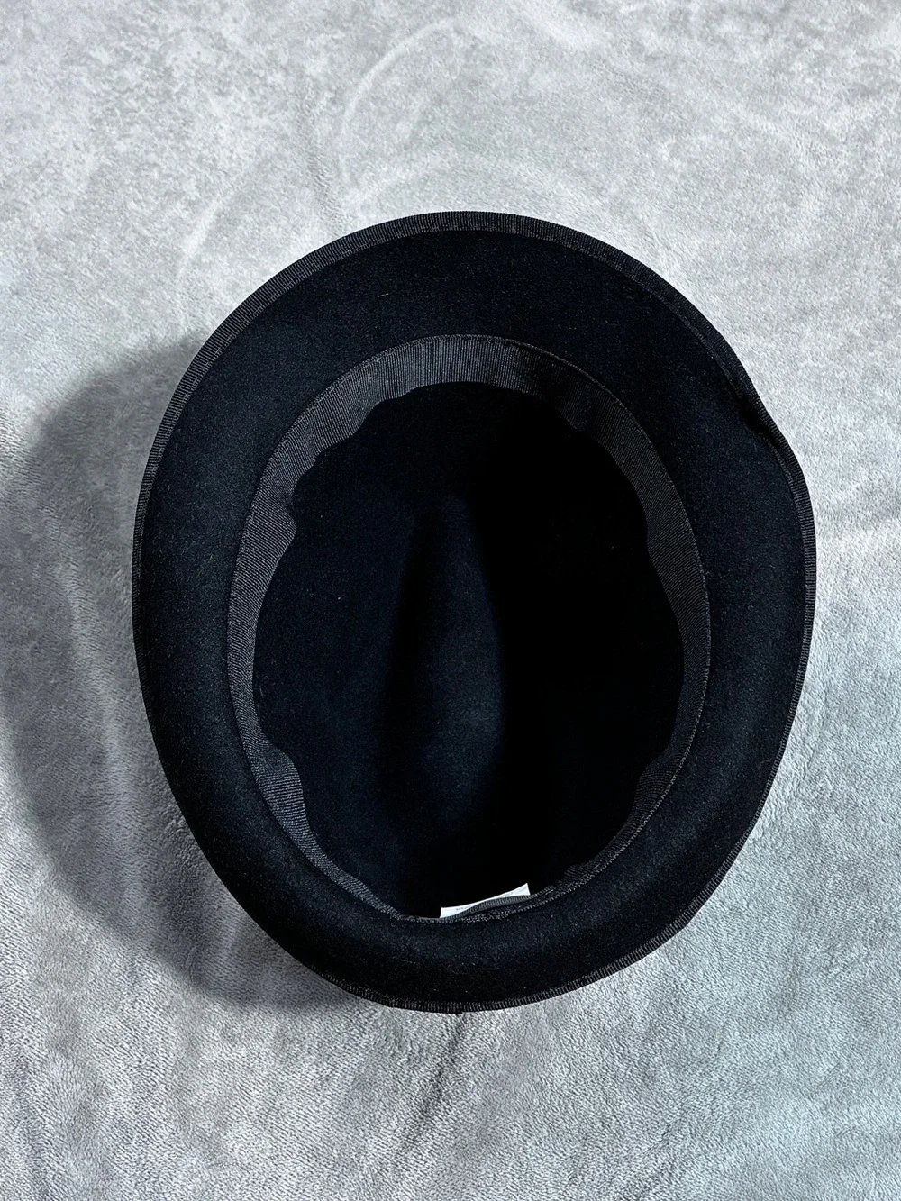 J.Crew Black 100% Wool Fedora Trilby Hat M/L Classic Unisex EUC